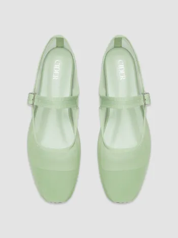Balletcore Mesh Mary Jane Flats