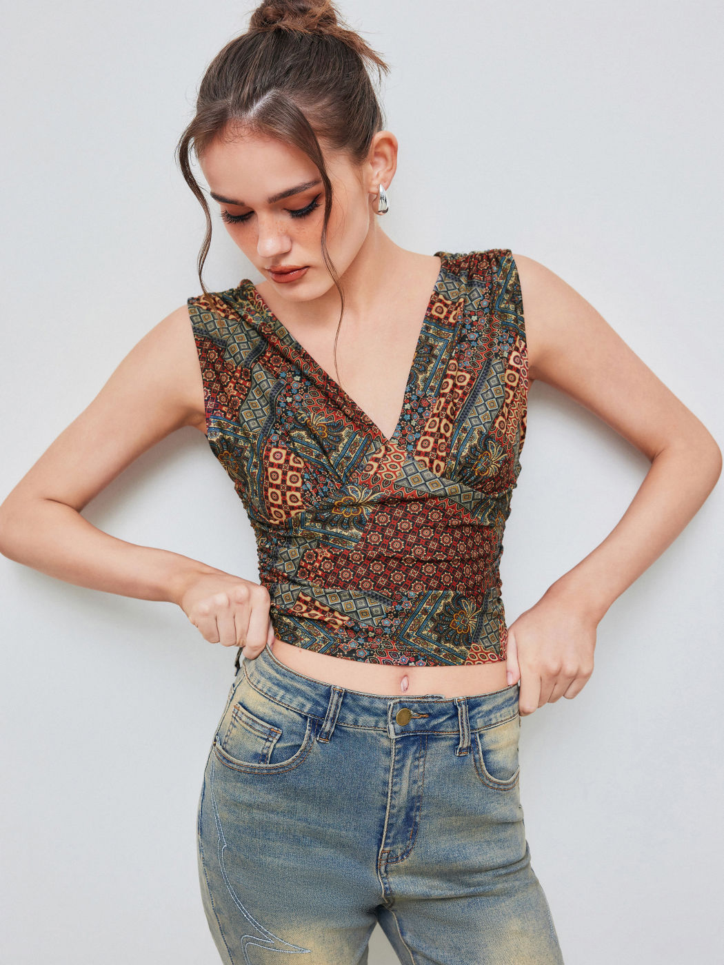 V-neck Aztec Tank Top 