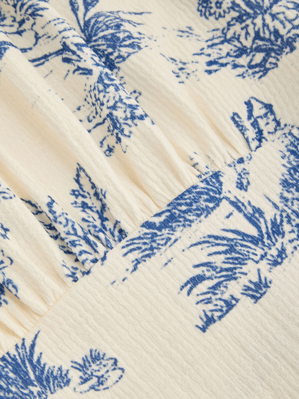 Halter-Ausschnitt Toile de Jouy Kurzes Kleid