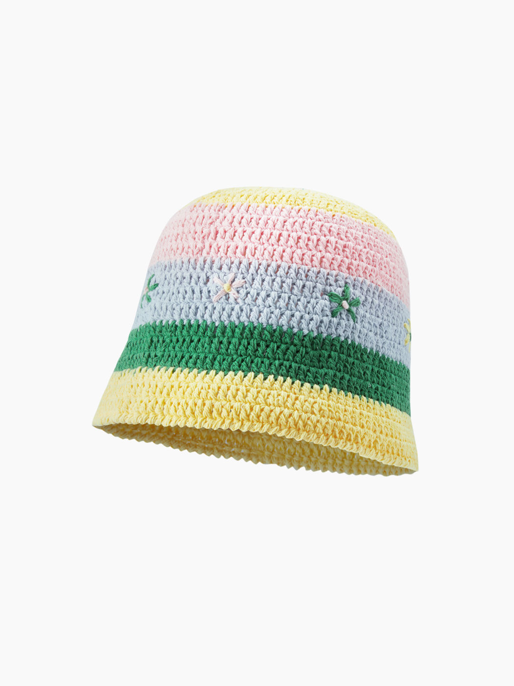 STRIPED KNIT BUCKET HAT