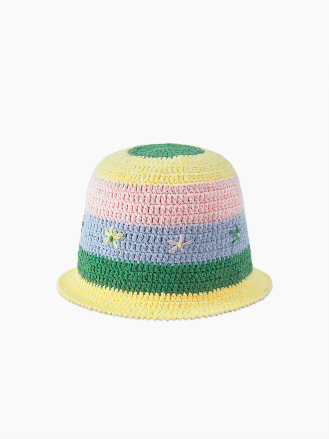STRIPED KNIT BUCKET HAT