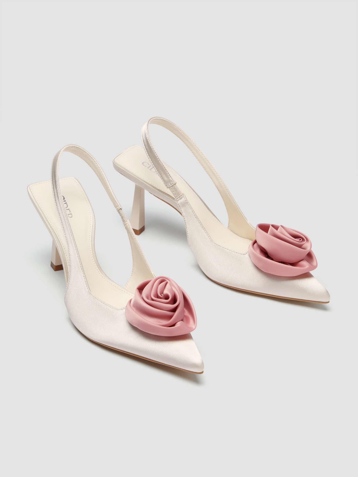 ROSE SATIN SLINGBACK HEELS For Daily Casual Date Party/Clubbing Wedding