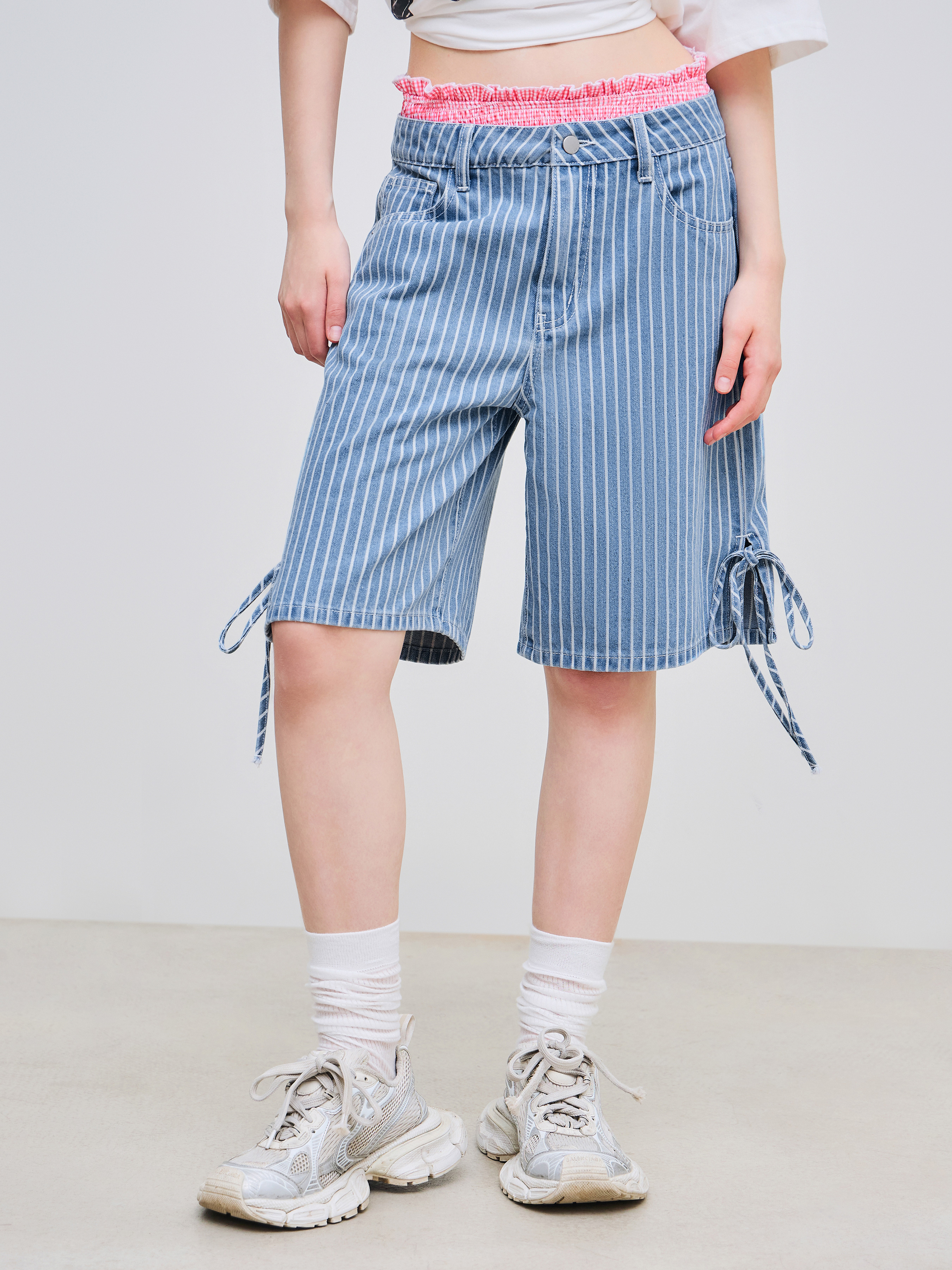 【WONDER WONDER】Toms String Stopper Over Wide Long Denim Dodger Sneak Jean | MOTHER | elysewalker