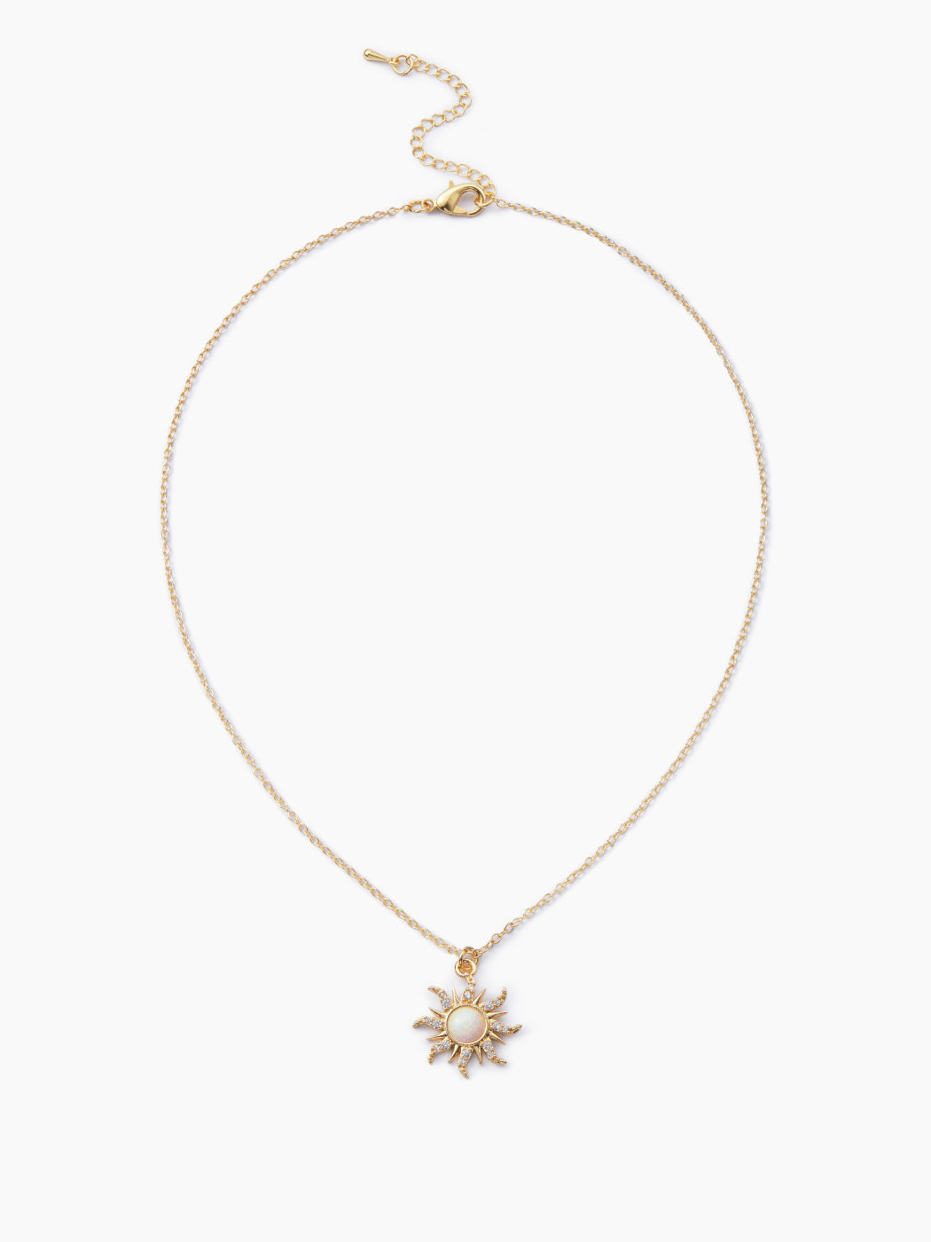 GEMSTONE SUN PENDANT NECKLACE