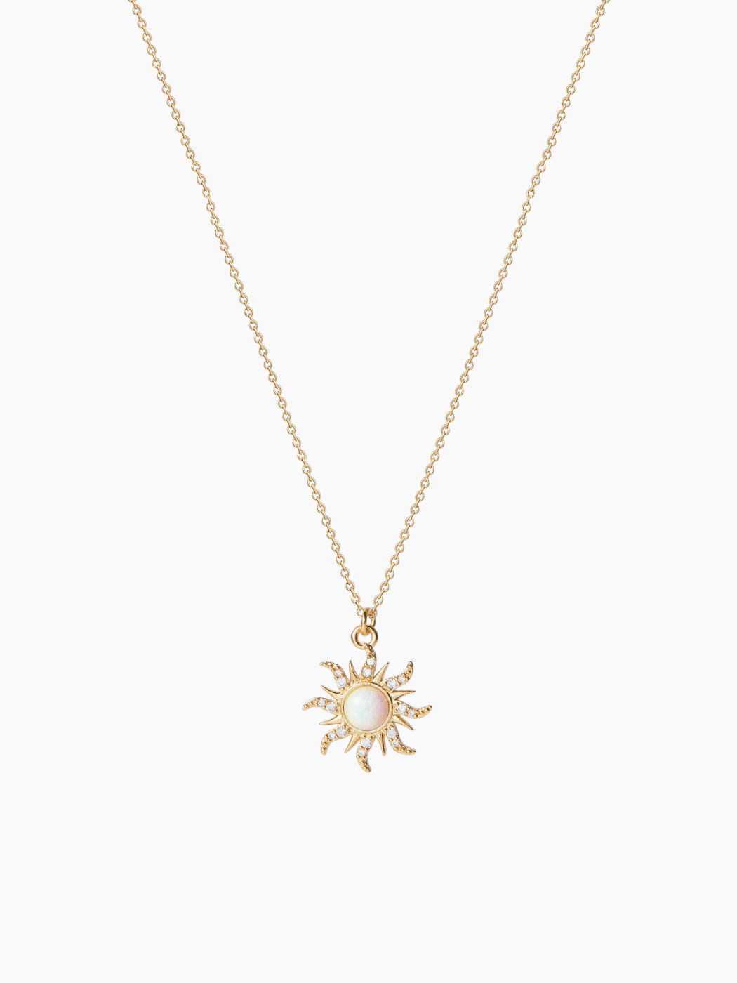 GEMSTONE SUN PENDANT NECKLACE