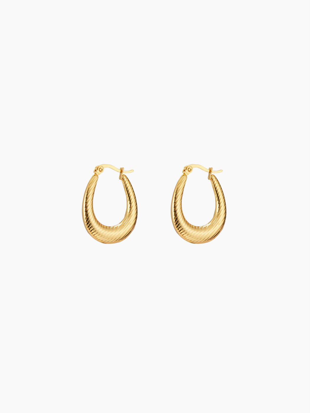 OVAL HOOP EARRINGS
