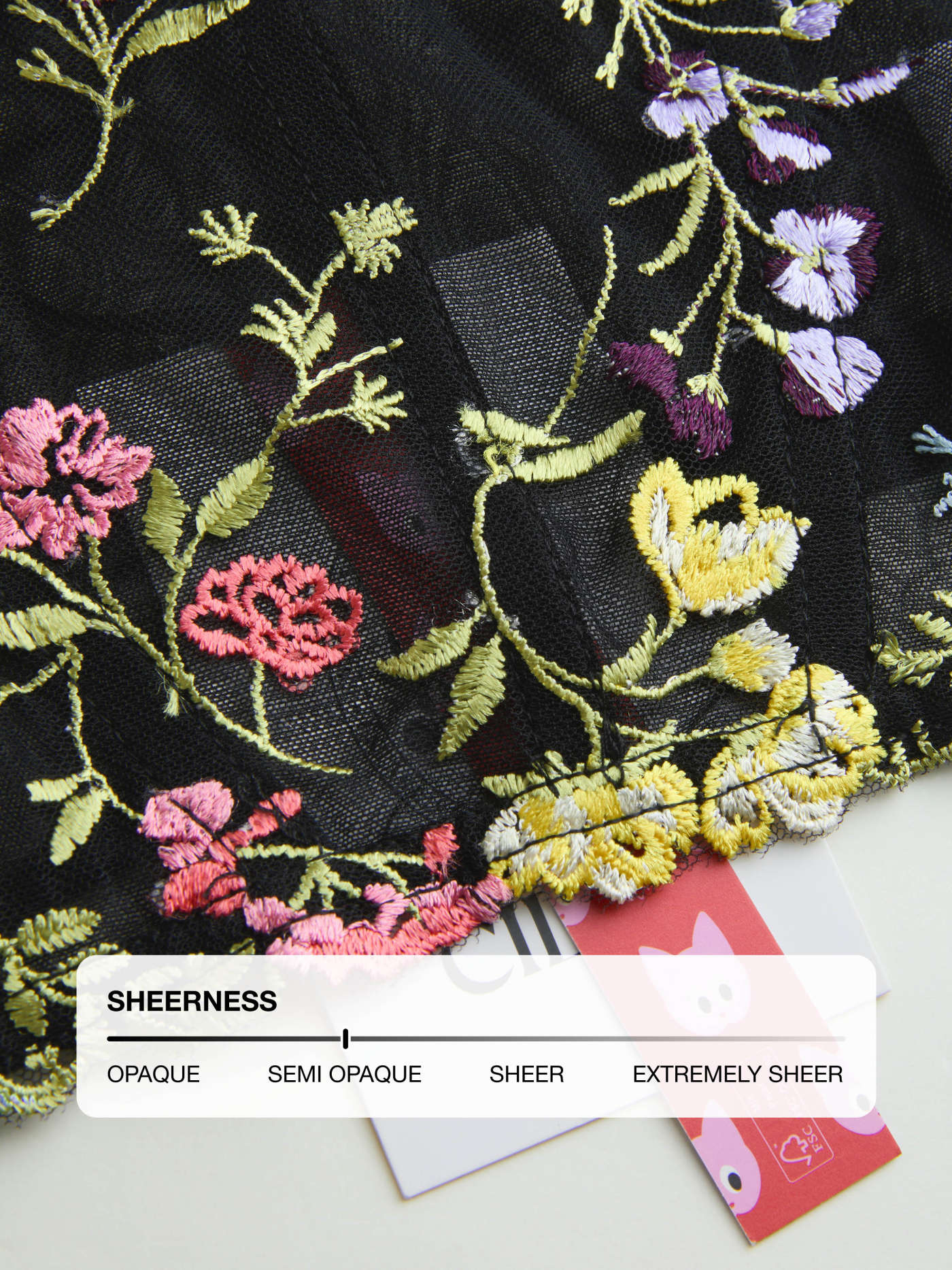 Mesh V-neck Floral Embroidery Crop Cami Top