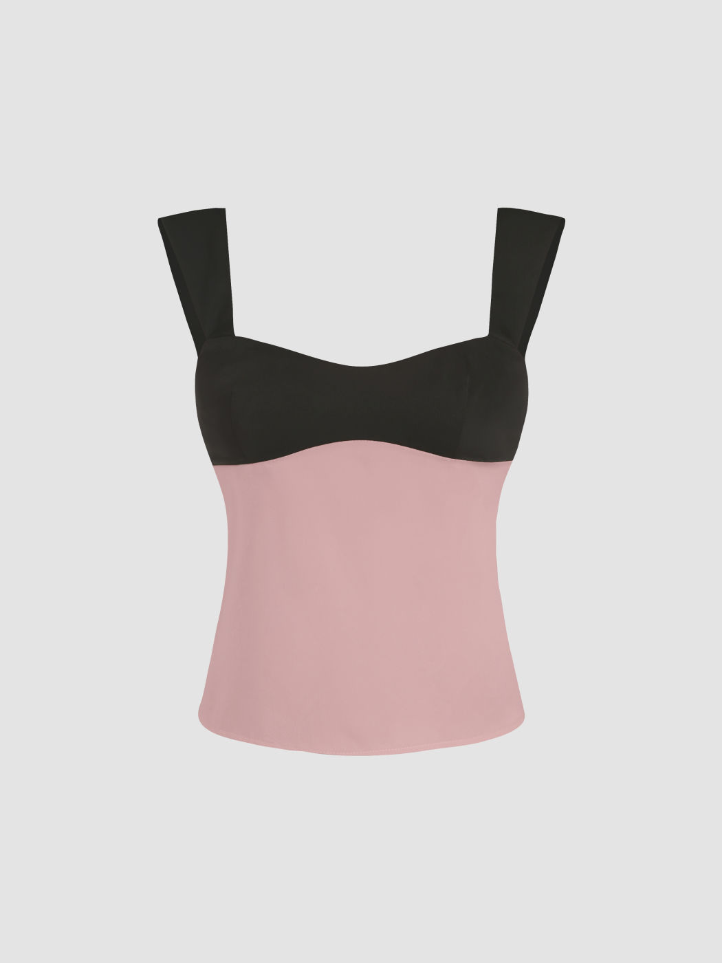 Satin Zweifarbiges Crop Cami Top