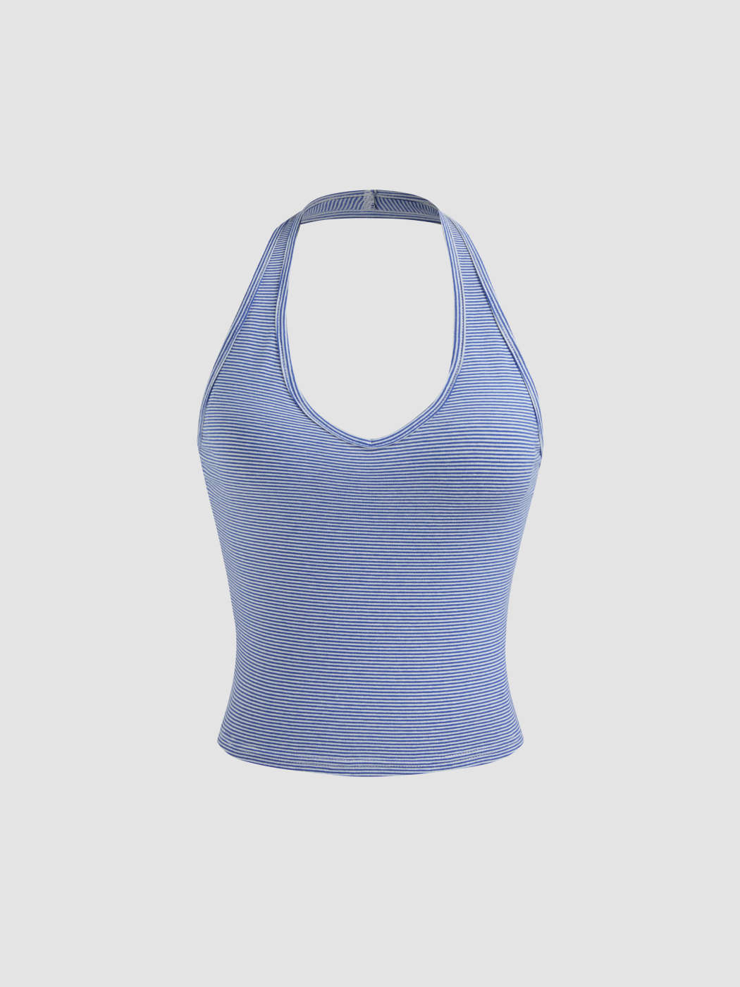 Scollo Canotta Halter Jersey Cotton Canotta A Righe Con Scollo Ad