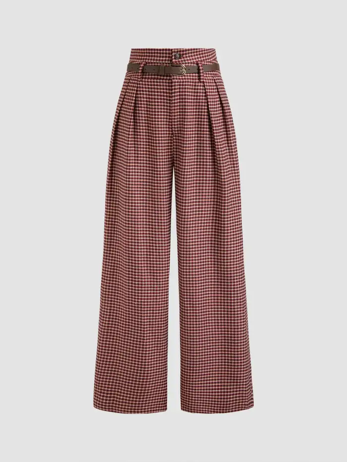 Cotton-blend Mid Rise Striped Drawstring Barrel-leg Trousers