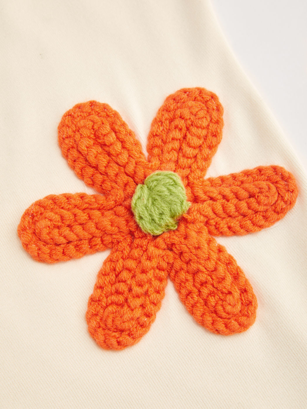 Square Neck Crochet Flower Cami Bodysuit