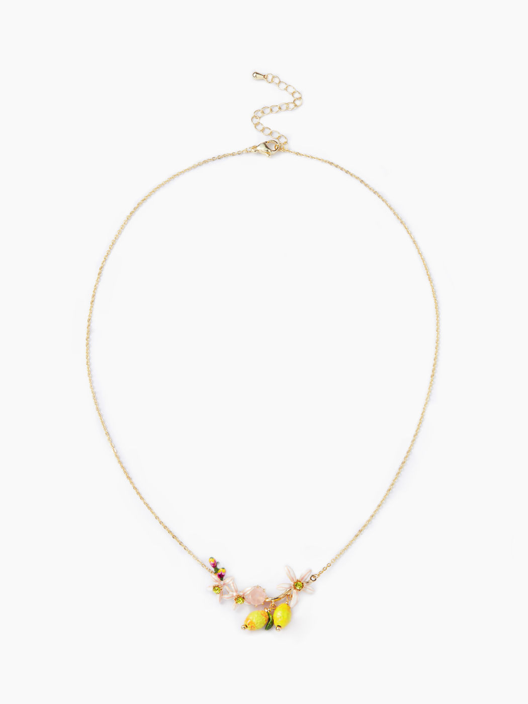 FLORAL & LEMON PENDENT NECKLACE