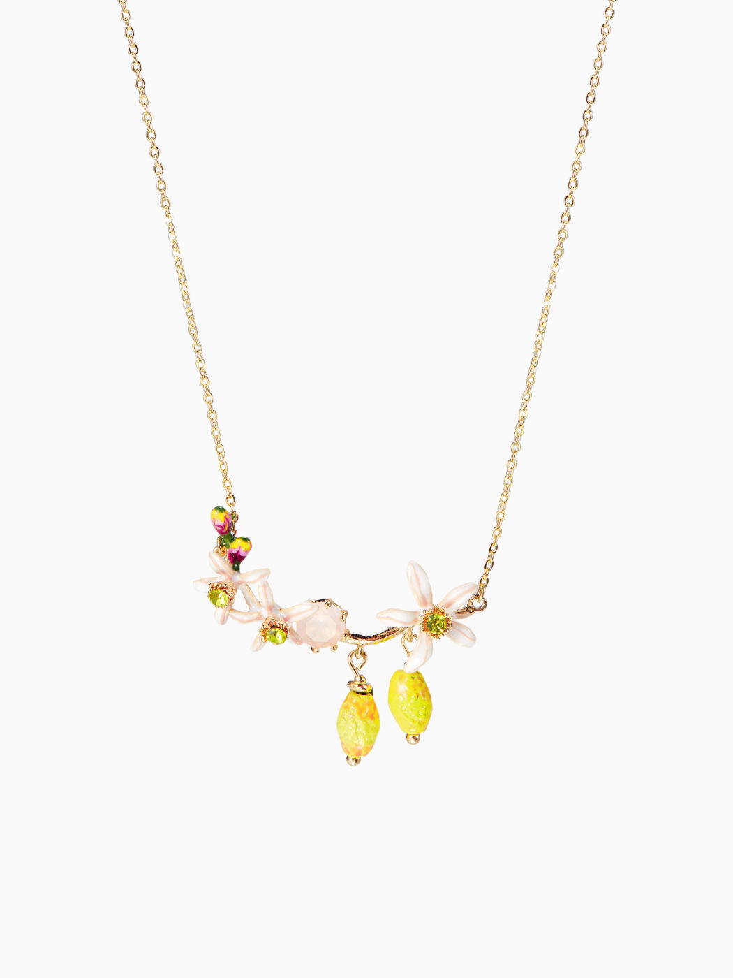 FLORAL & LEMON PENDENT NECKLACE