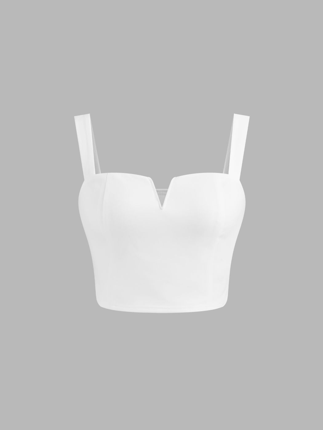 Quadratischer Hals, einfarbiges Crop-Tank-Top mit hoch angesetzten, abstrakt geknoteten Breitbein-Hosen