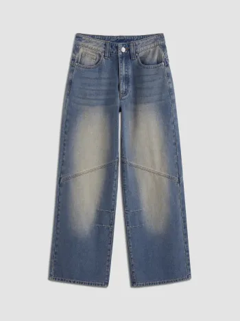Cider Denim Low Rise Solid Washed Jeans