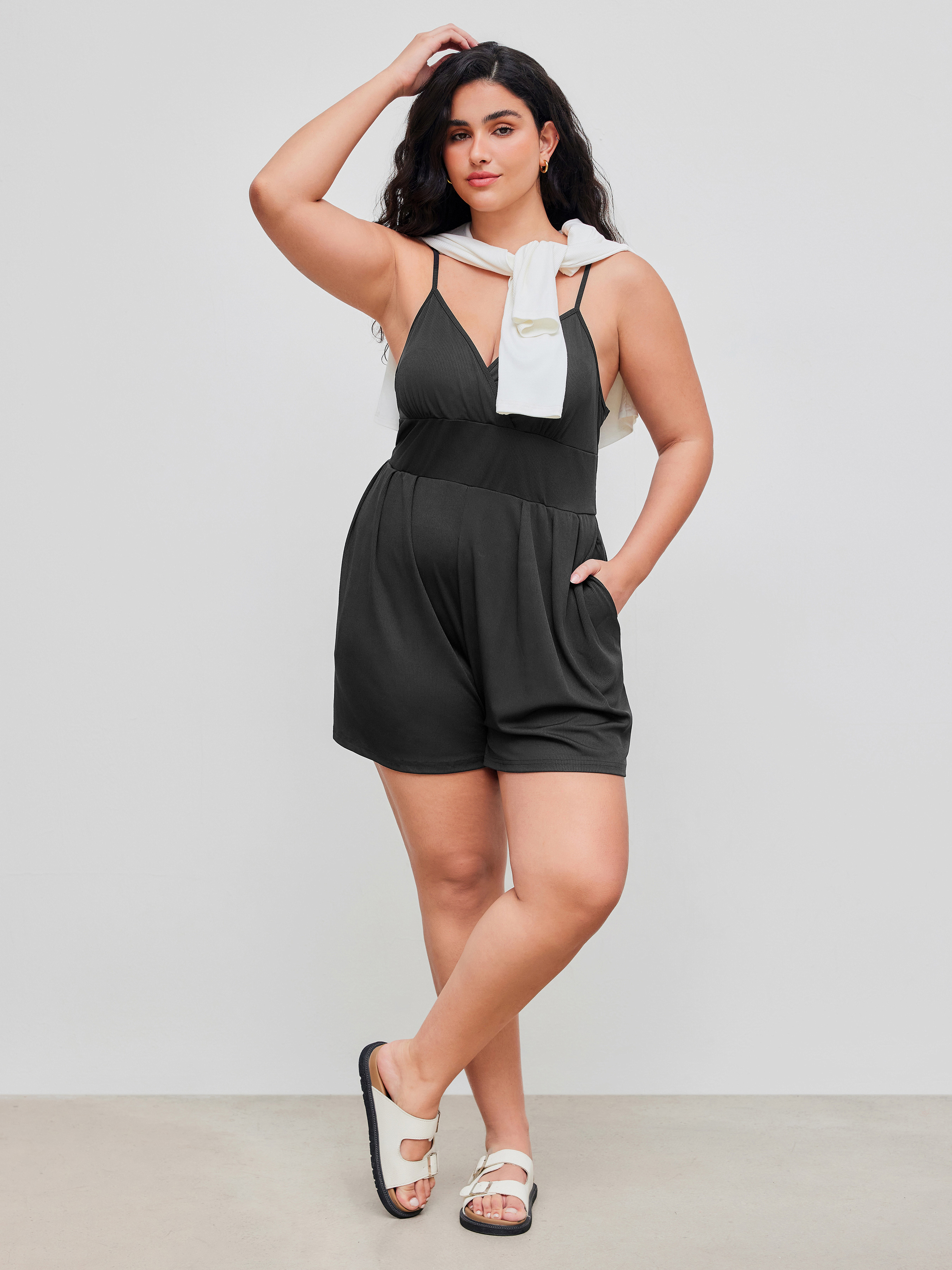 Wellness Cami Romper ロンパース　BLACK Wellness Cami Romper ロンパース BLACK Wellness Cami Romper
