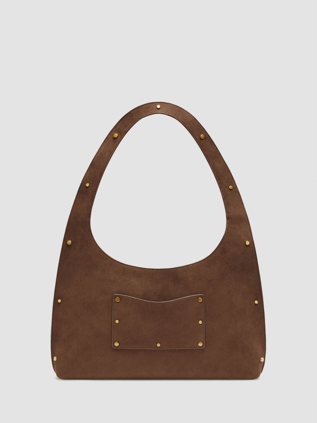 Genietete Wildleder Schultertasche