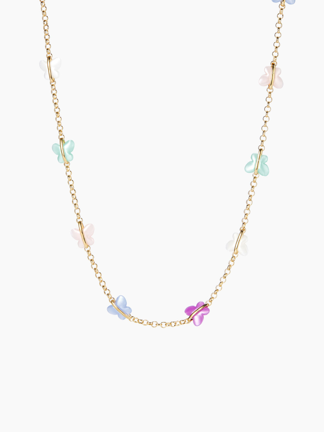 MULTICOLOR BUTTERFLY CHAIN NECKLACE