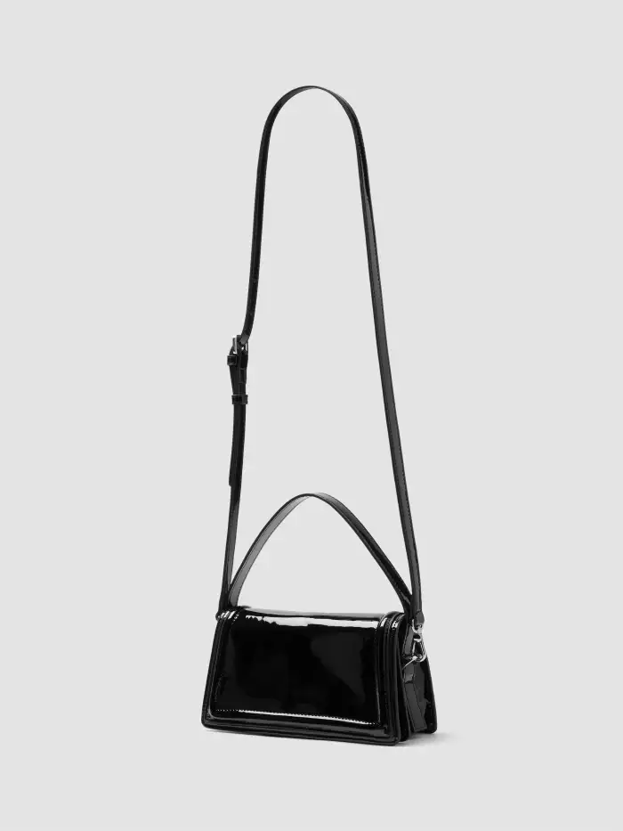 faux leather leather crossbody work bag