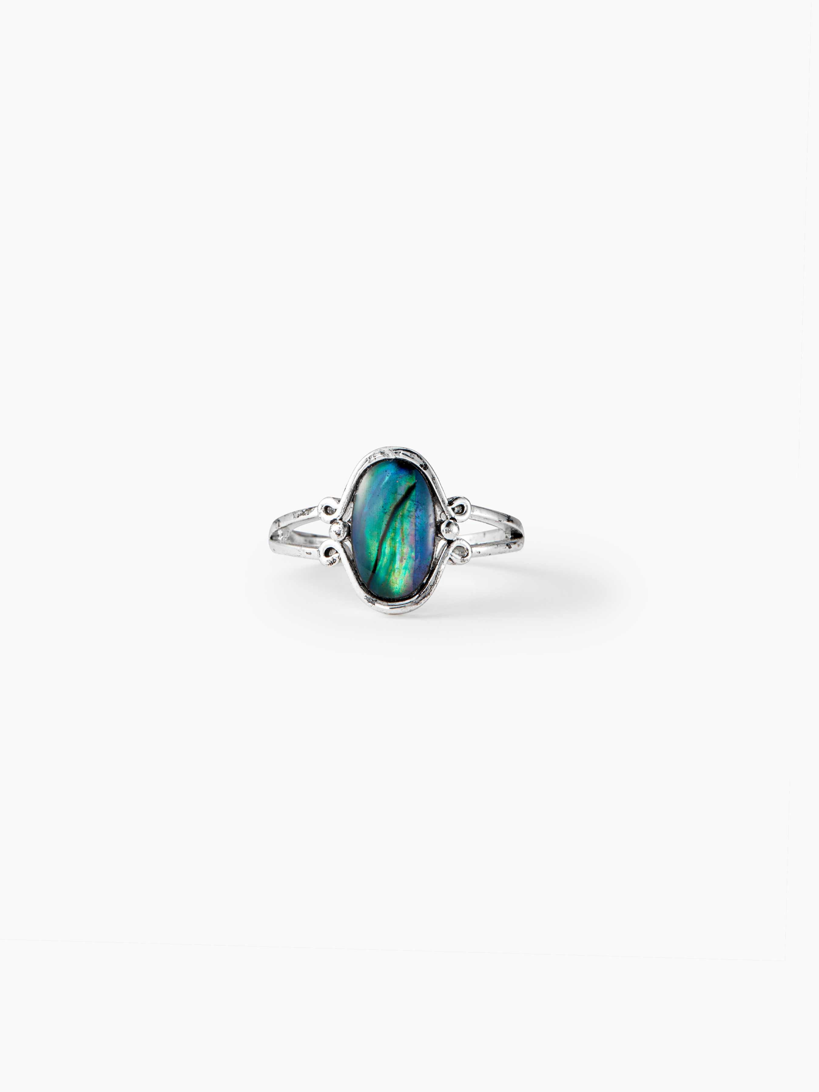 NATURAL ABALONE SHELL RING For Daily Casual Vacation