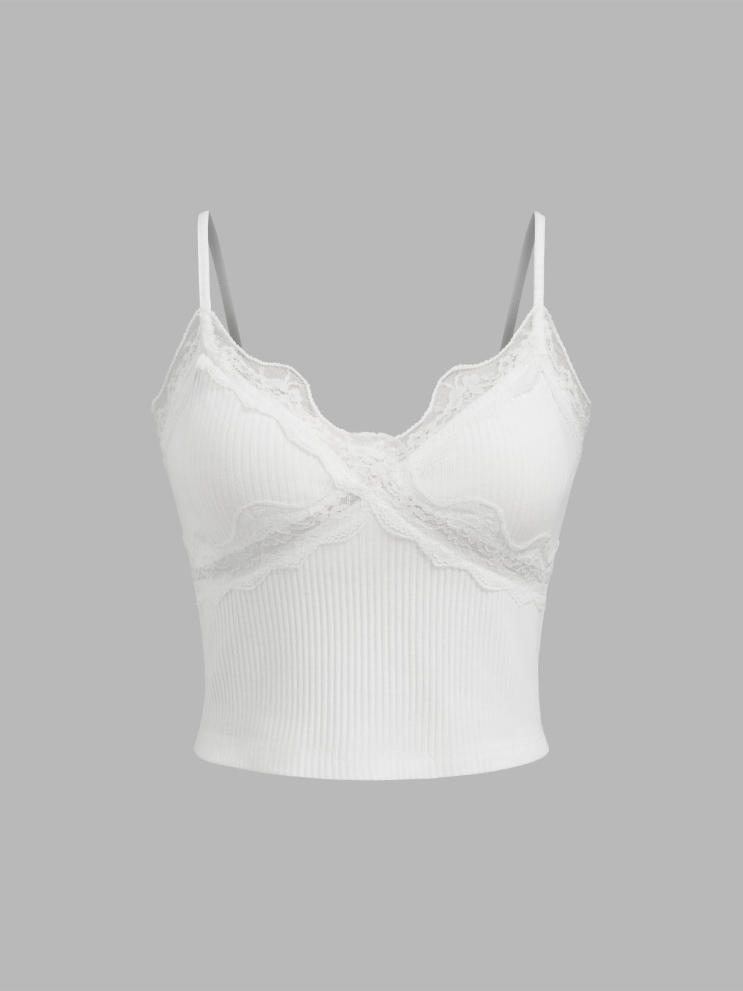Spitzen V-Ausschnitt Solids Cami Top