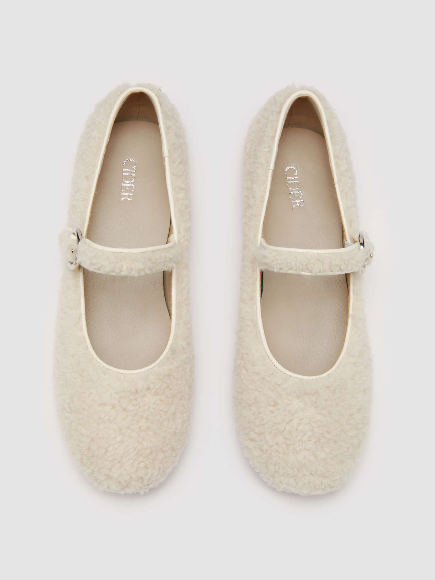 FURRY MARY JANE FLATS