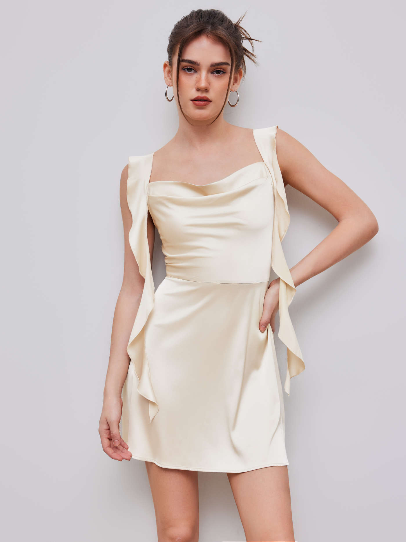 Lace Tube Tie Back Mini Dress