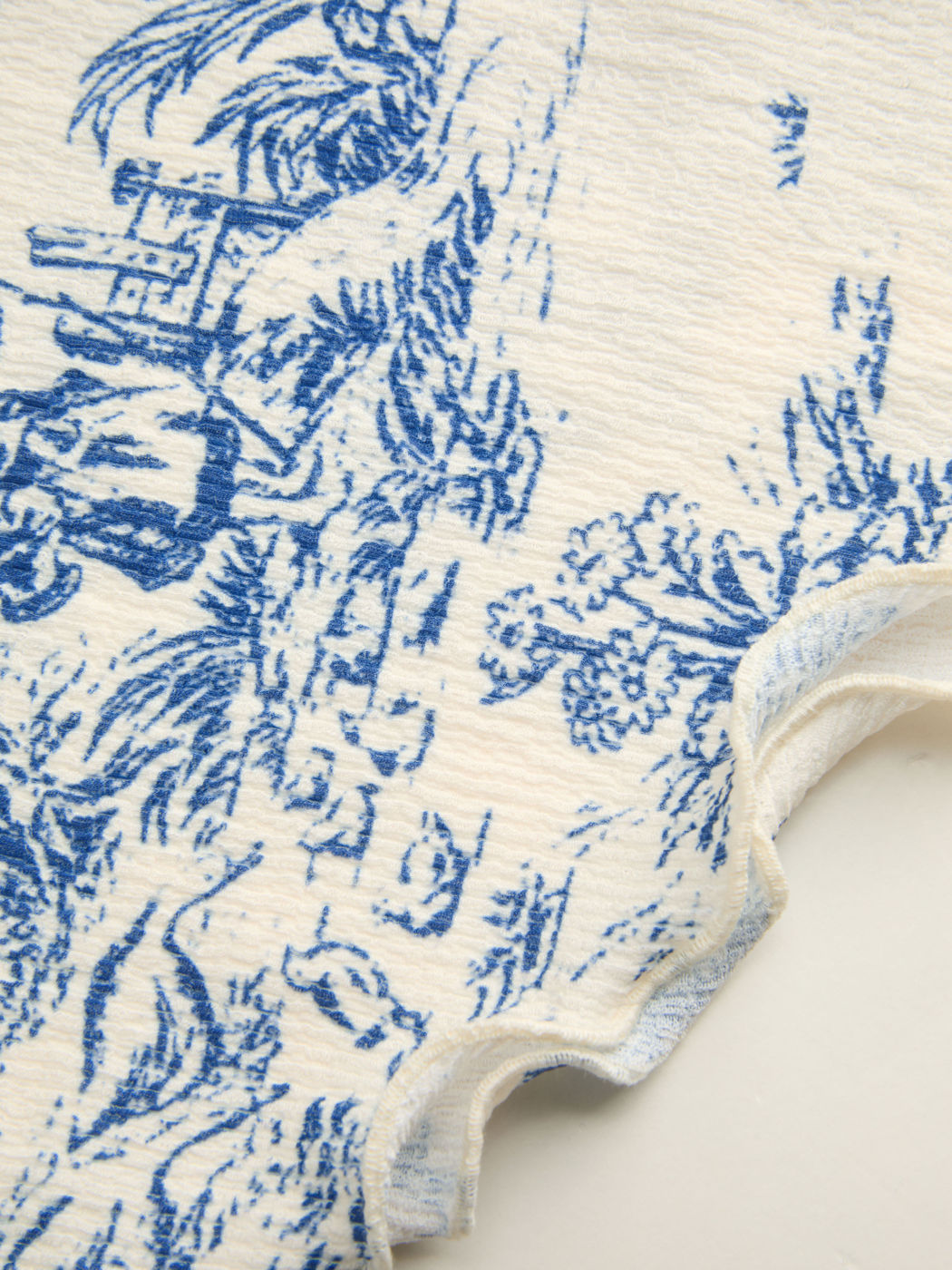 Toile de Jouy Knotted Tube Top