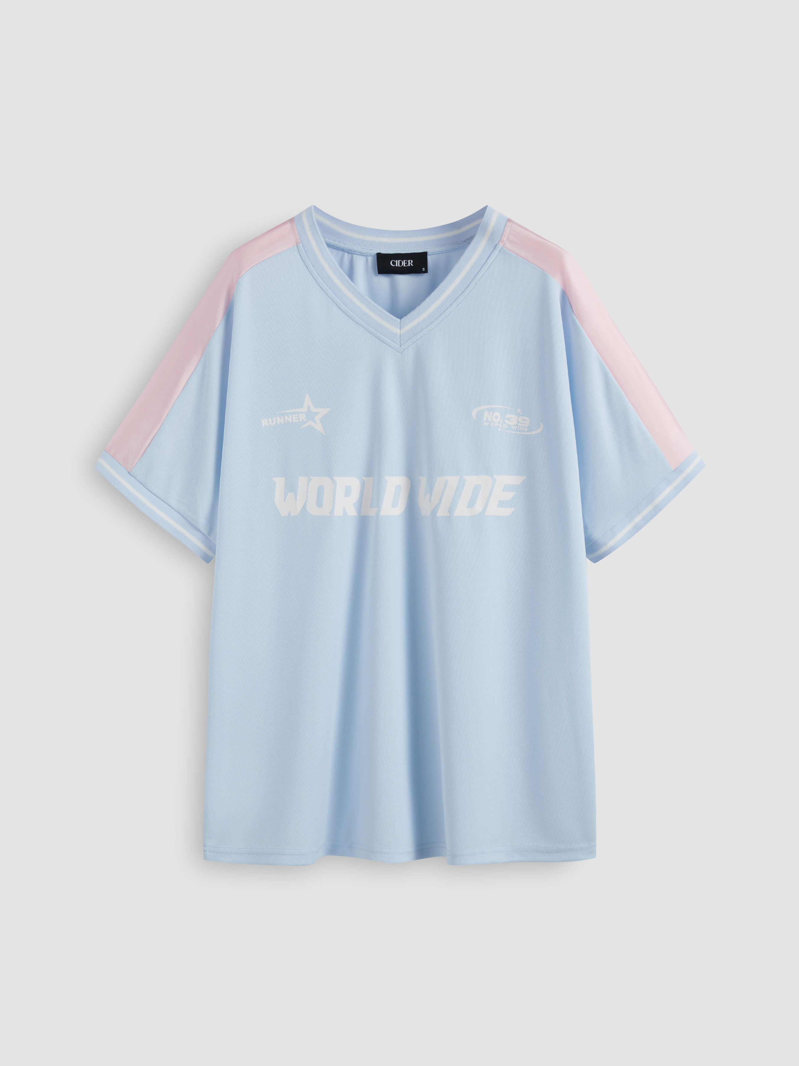 【KOOLOSET】World Wide Logo Short Sleeve Tee Wide-Cut Short Sleeve Tees | PFLAG