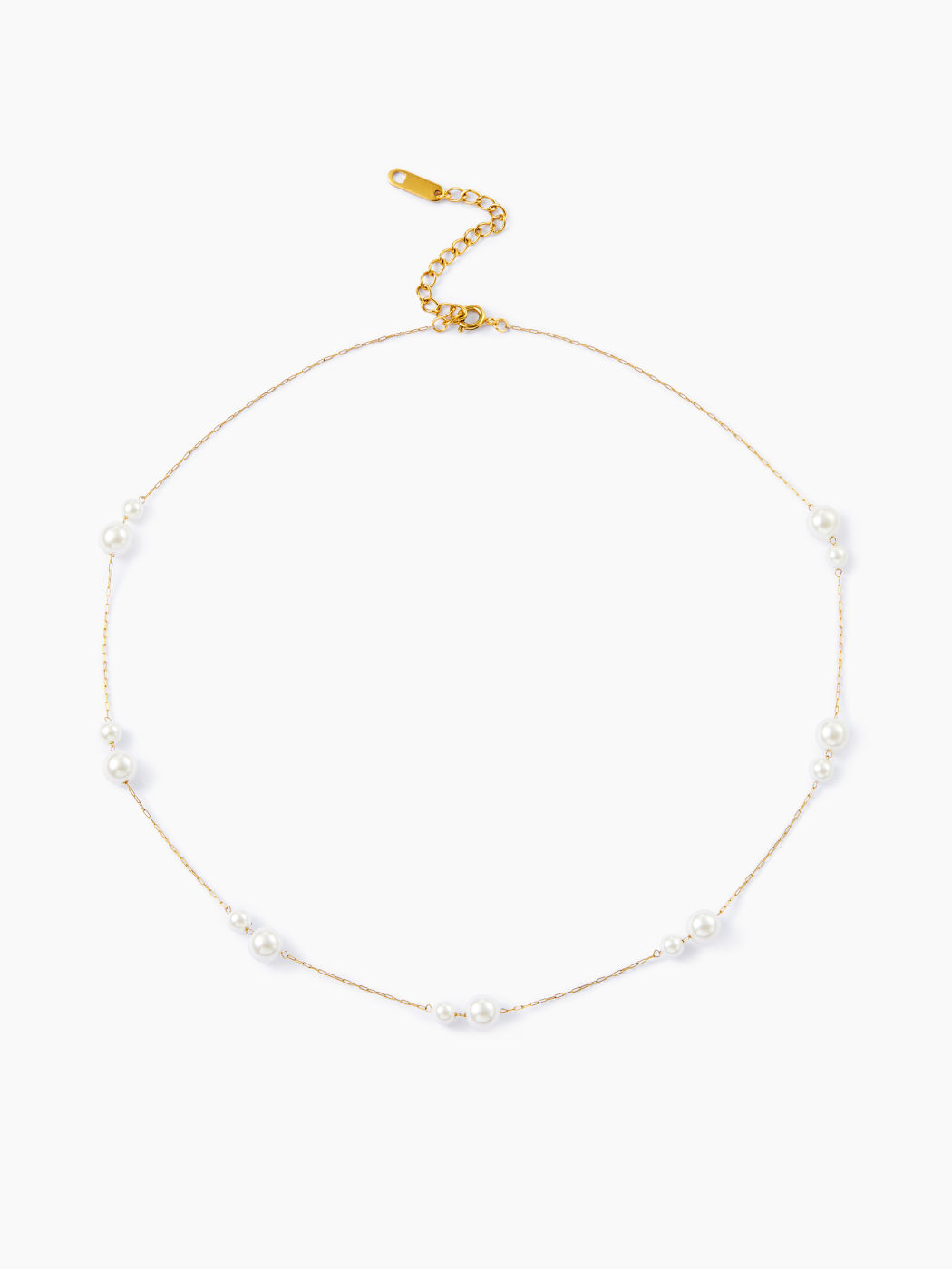 FAUX PEARL CHAIN NECKLACE