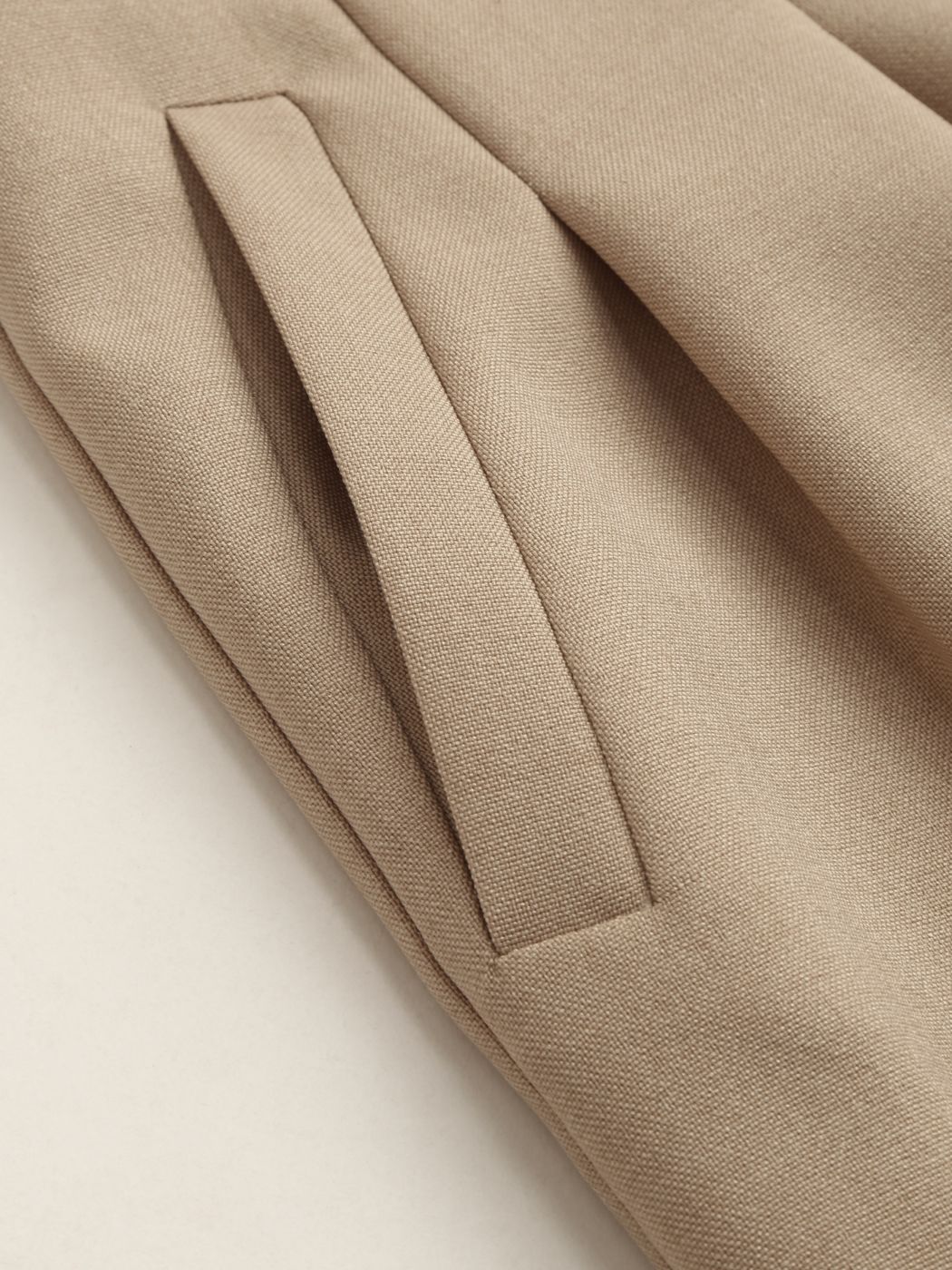 High Rise Solid Pocket Zipper Wide Leg Trousers 