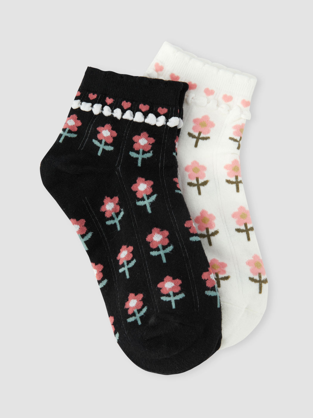 Calcetines de tobillo florales