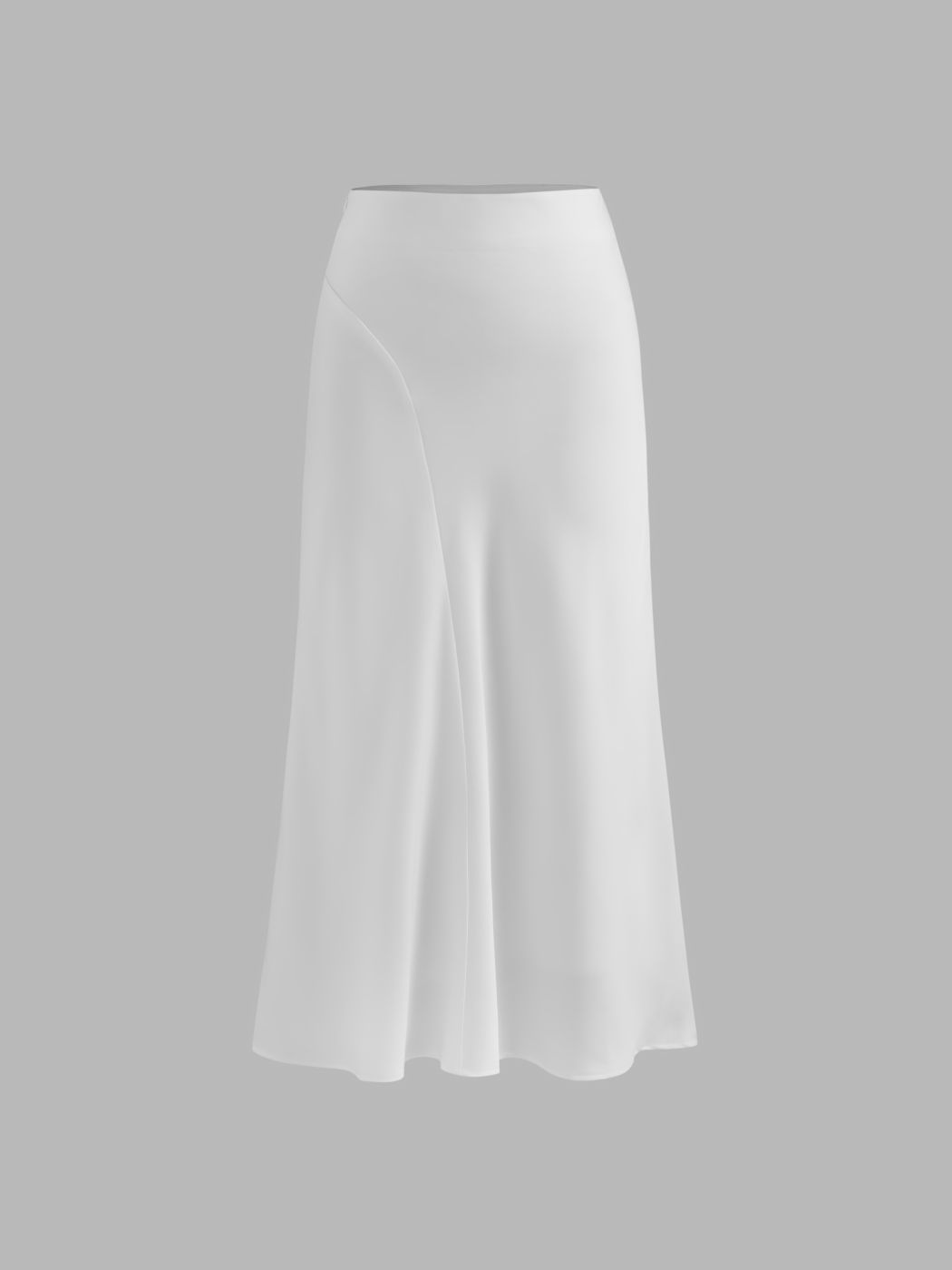 Ruffle Satin Maxi Skirt