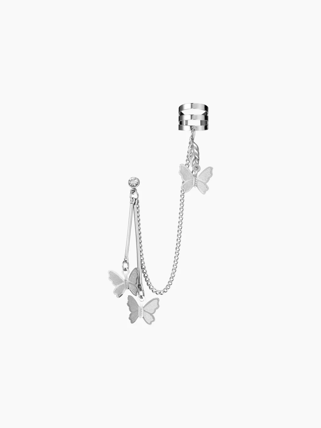 BUTTERFLY & CHAIN EAR CUFF