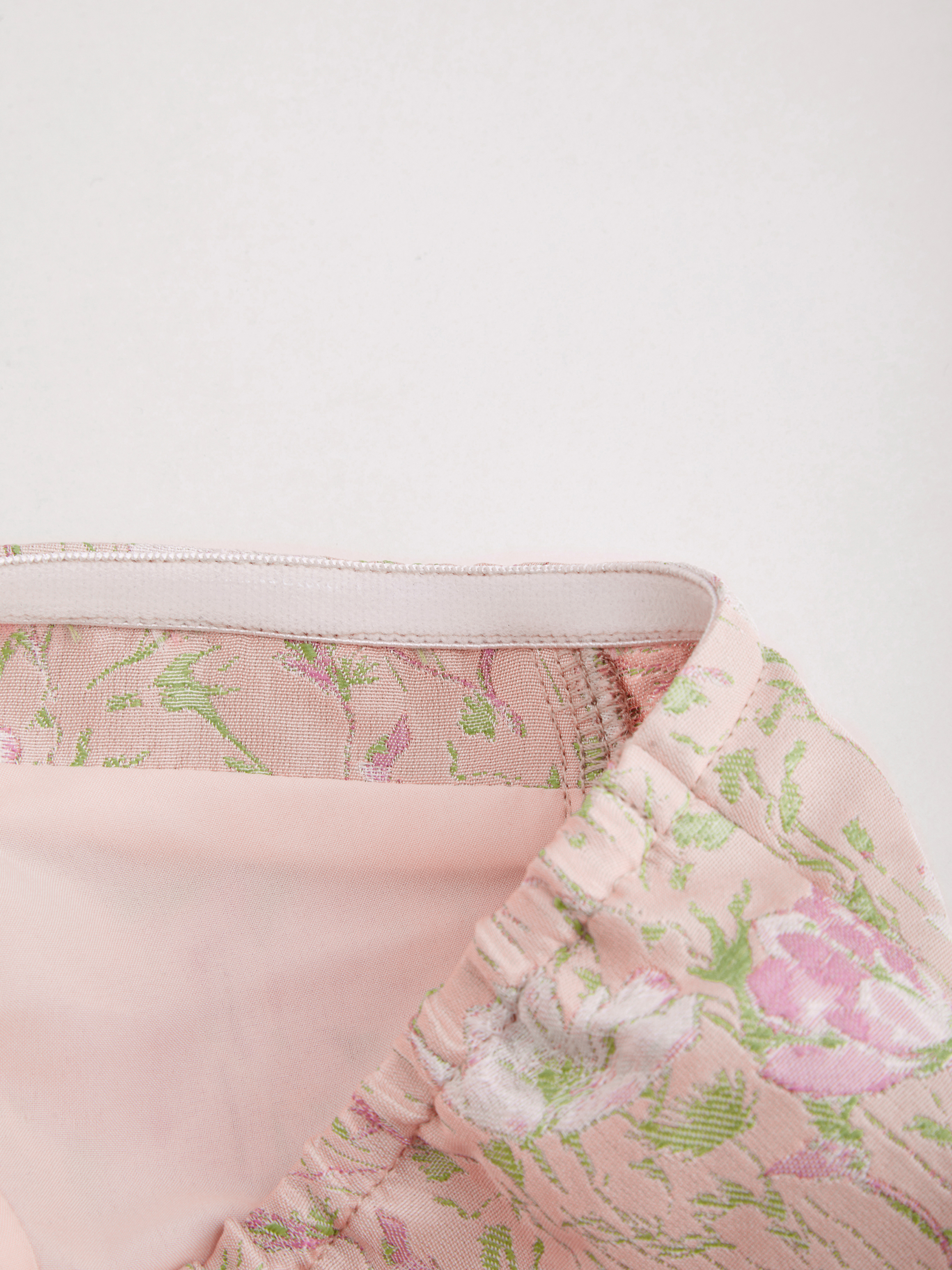 Woven Floral Zipper Tube Top For Date