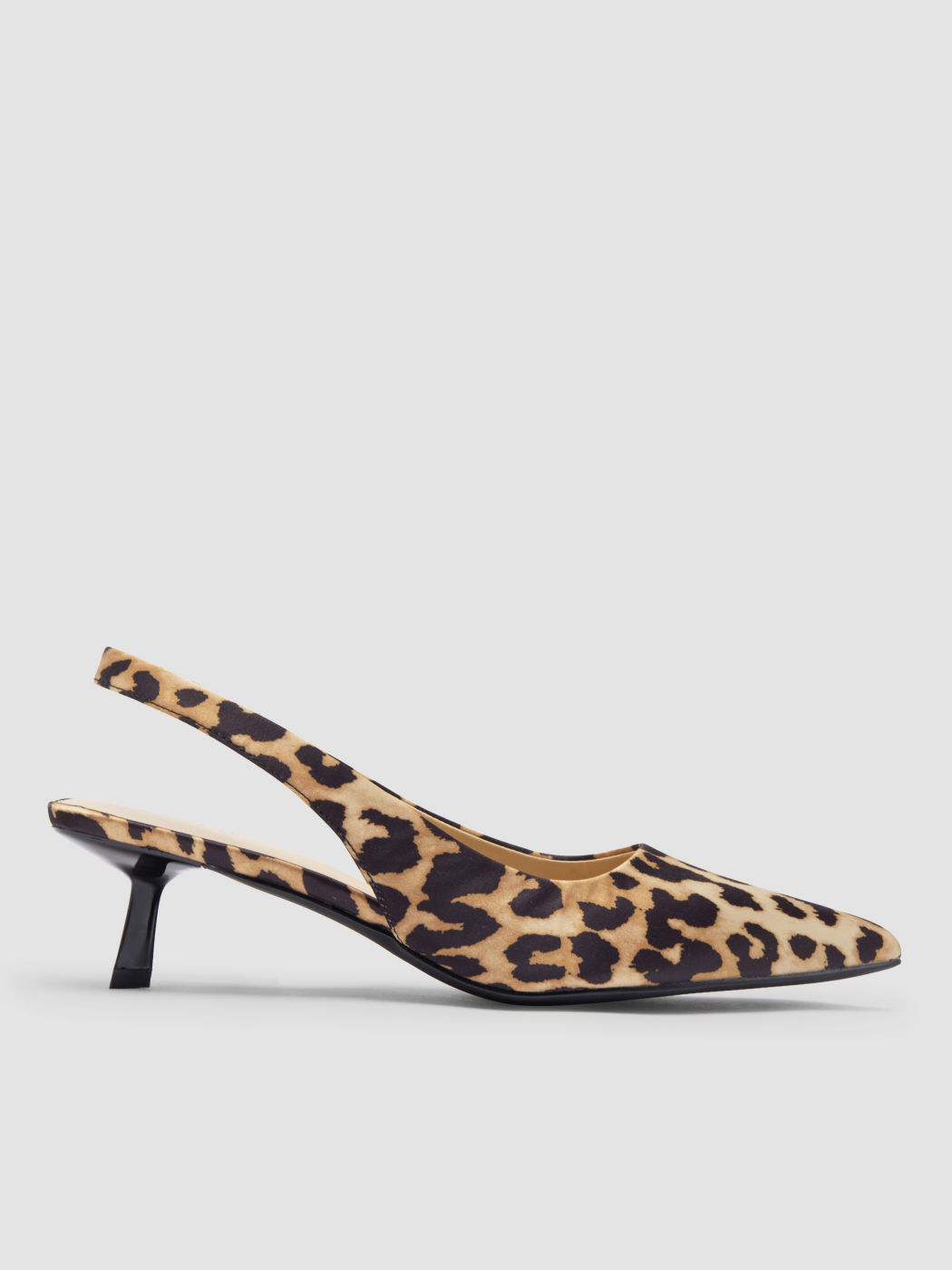 Leopardenmuster Slingback Kittenabsätze
