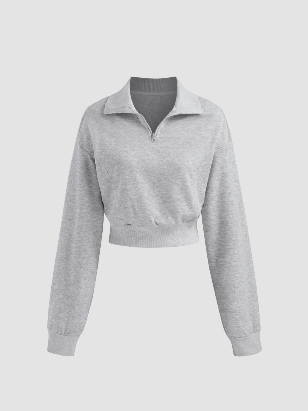 Polo Solid Zipper Sweatshirt