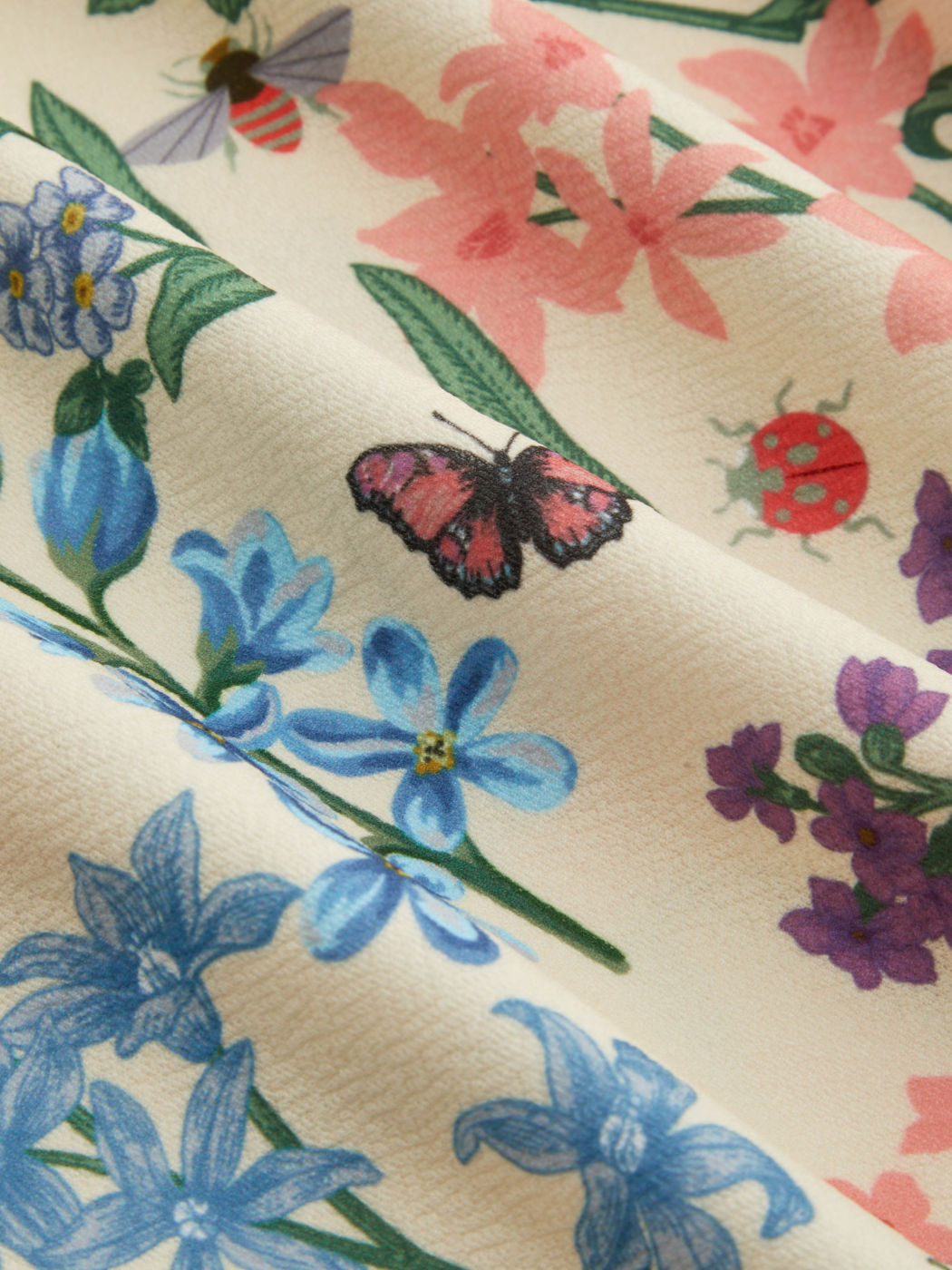 Schmetterling & Blumen Knoten Midikleid mit Sweetheart-Ausschnitt