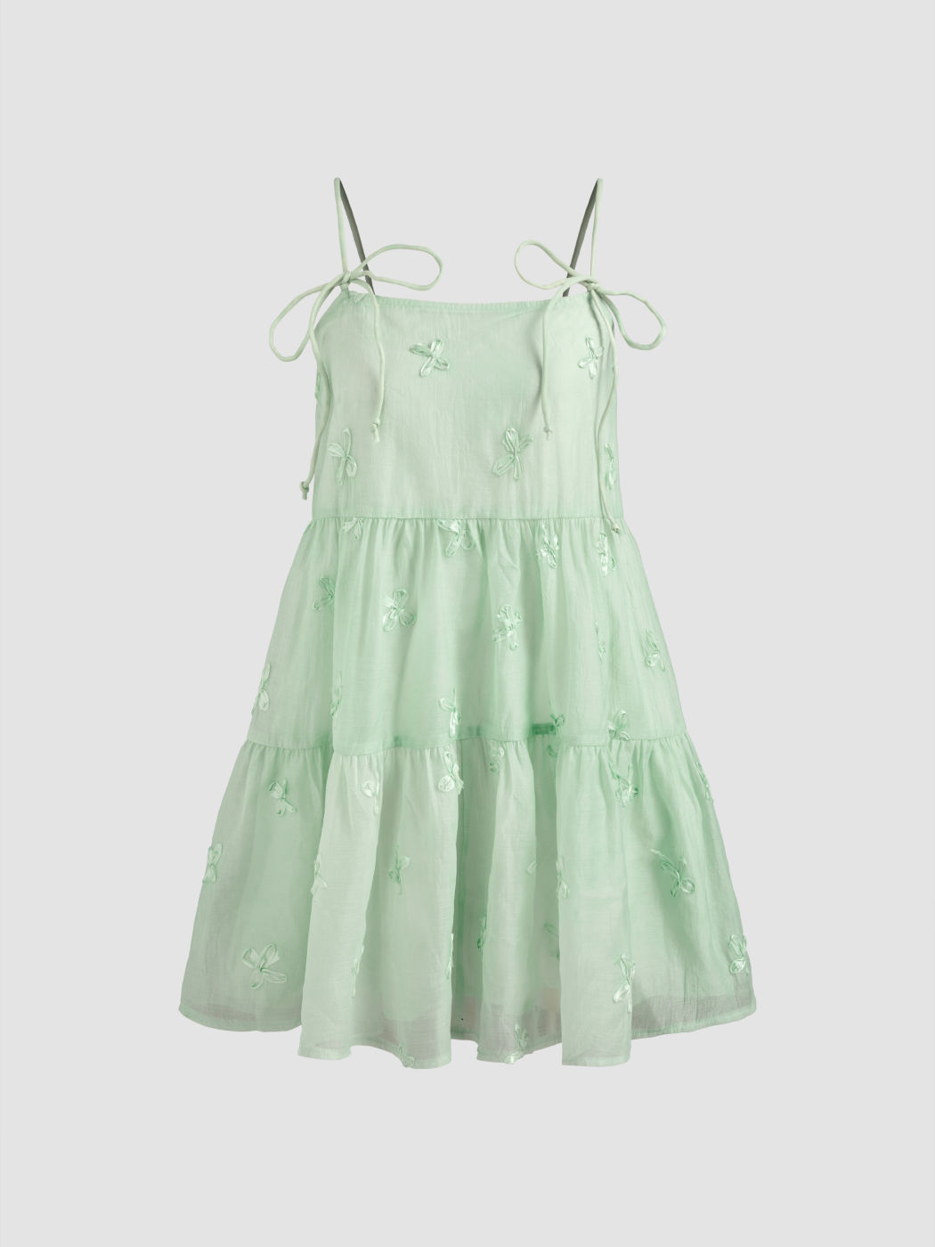 Square Neck Solid Bowknot Babydoll Mini Dress
