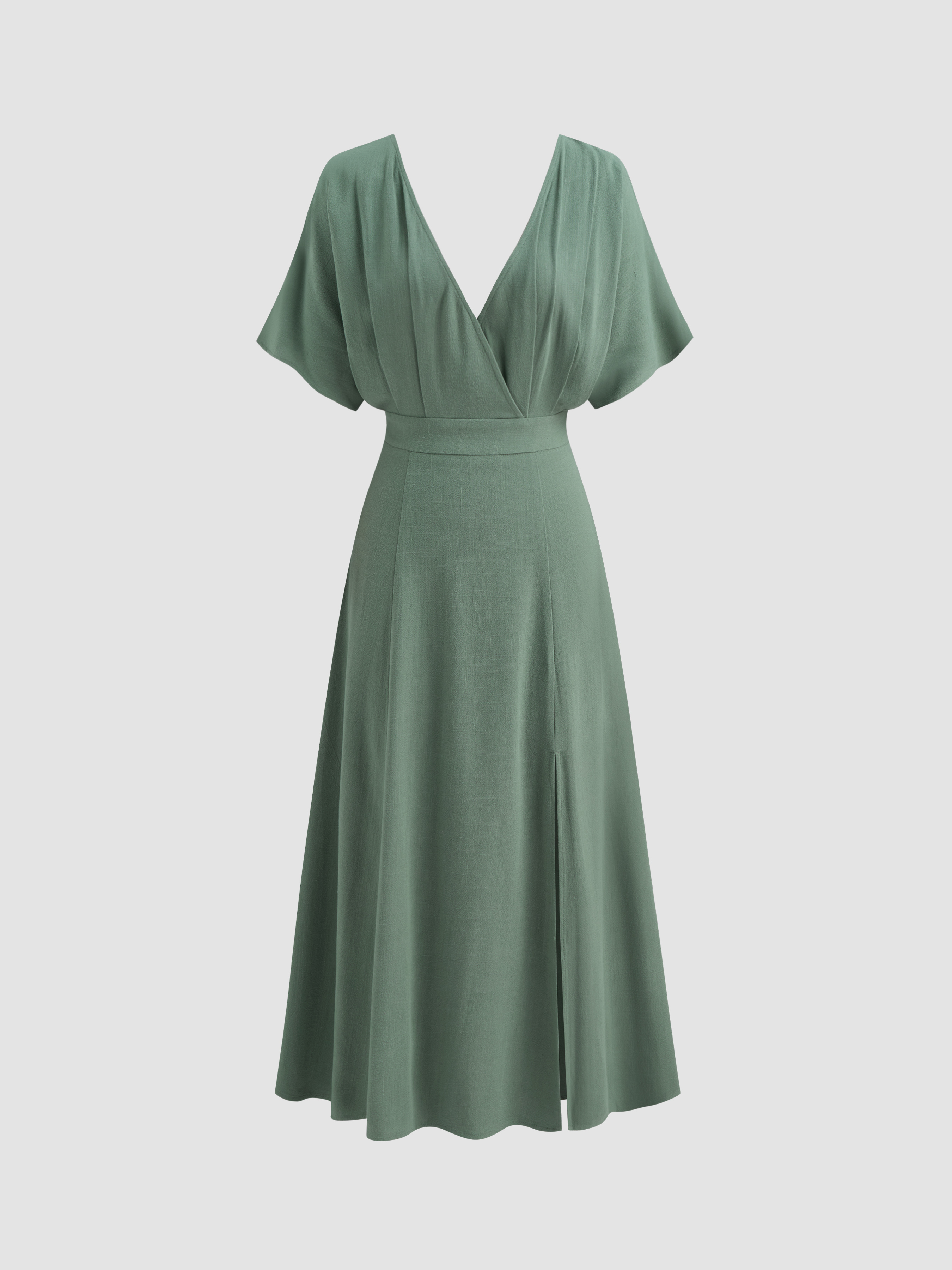 【送料&関税込】  Linen Blend Ns V Neck Dress Linen Blend Sleeveless Button Down V-Neck Dress – Subtle and