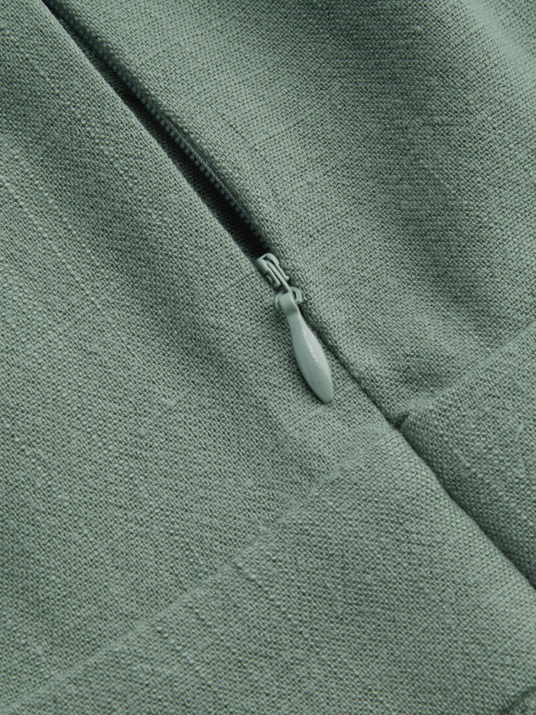 Leinen-Mischung V-Ausschnitt Einfarbig Rüschen Split Maxikleid