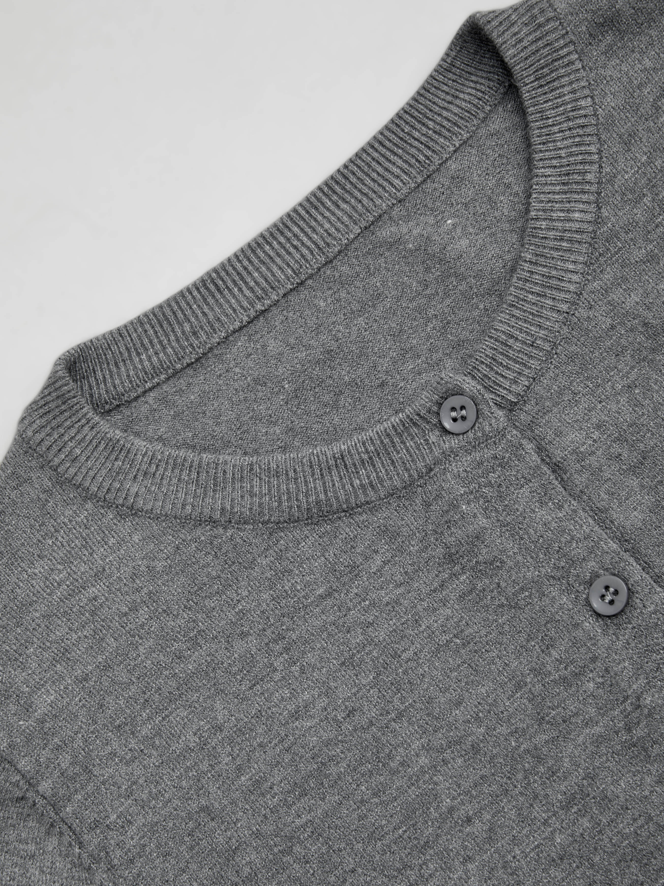 Knit Round Neckline Solid Button Cardigan