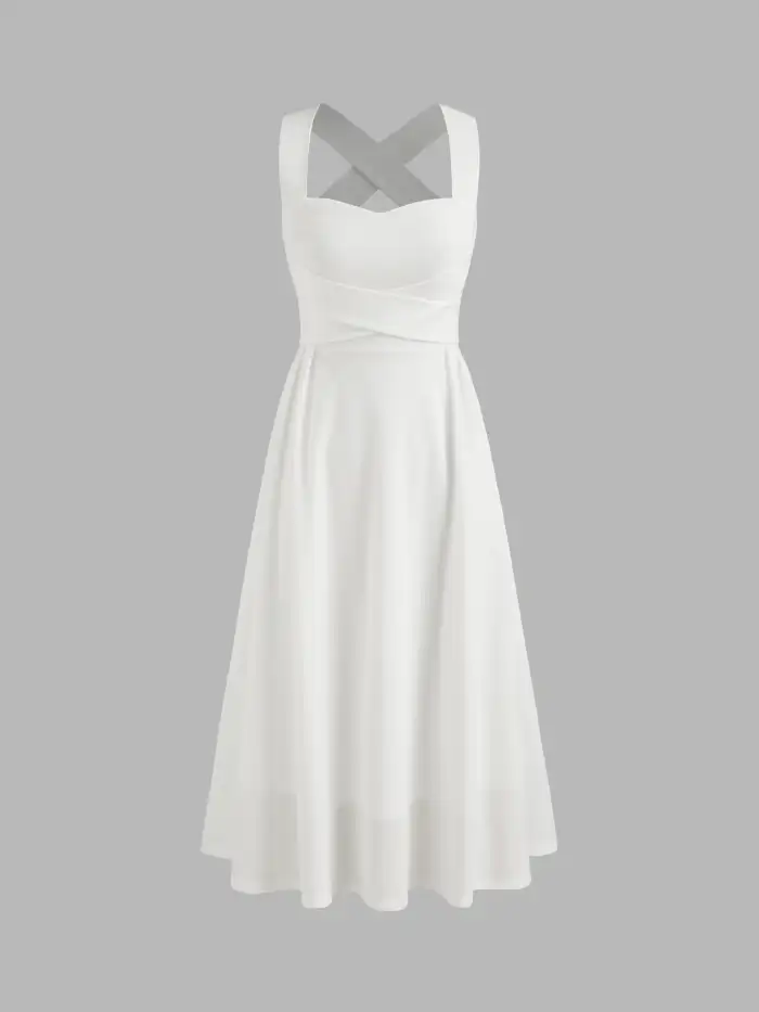 Boat Neck Solid Maxi Dress