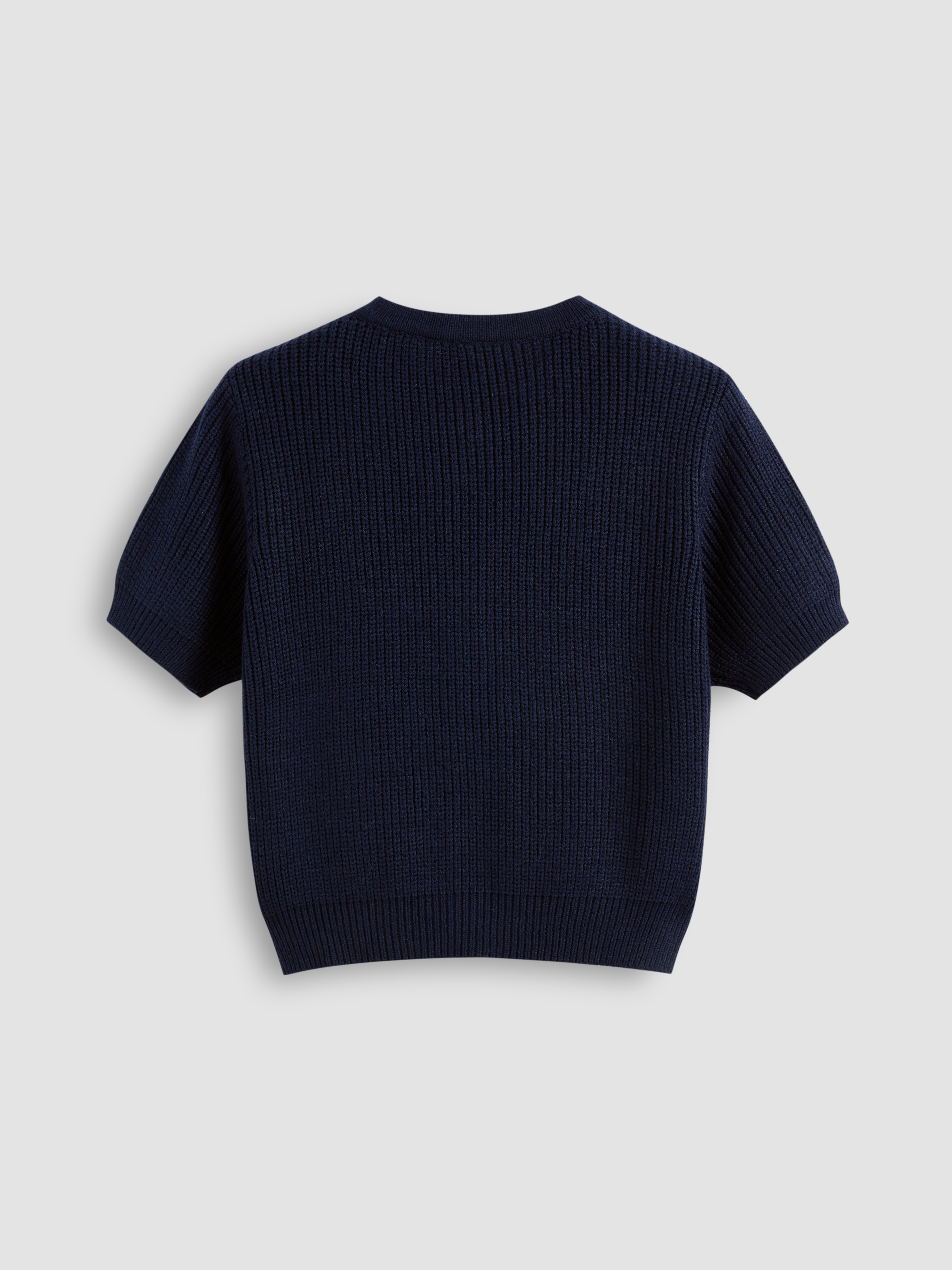 【MODERNIF】1+1 Viscose Round Short Sleeve Knit Viscose Blend Round Sleeve Knit Sweater | Karen Millen