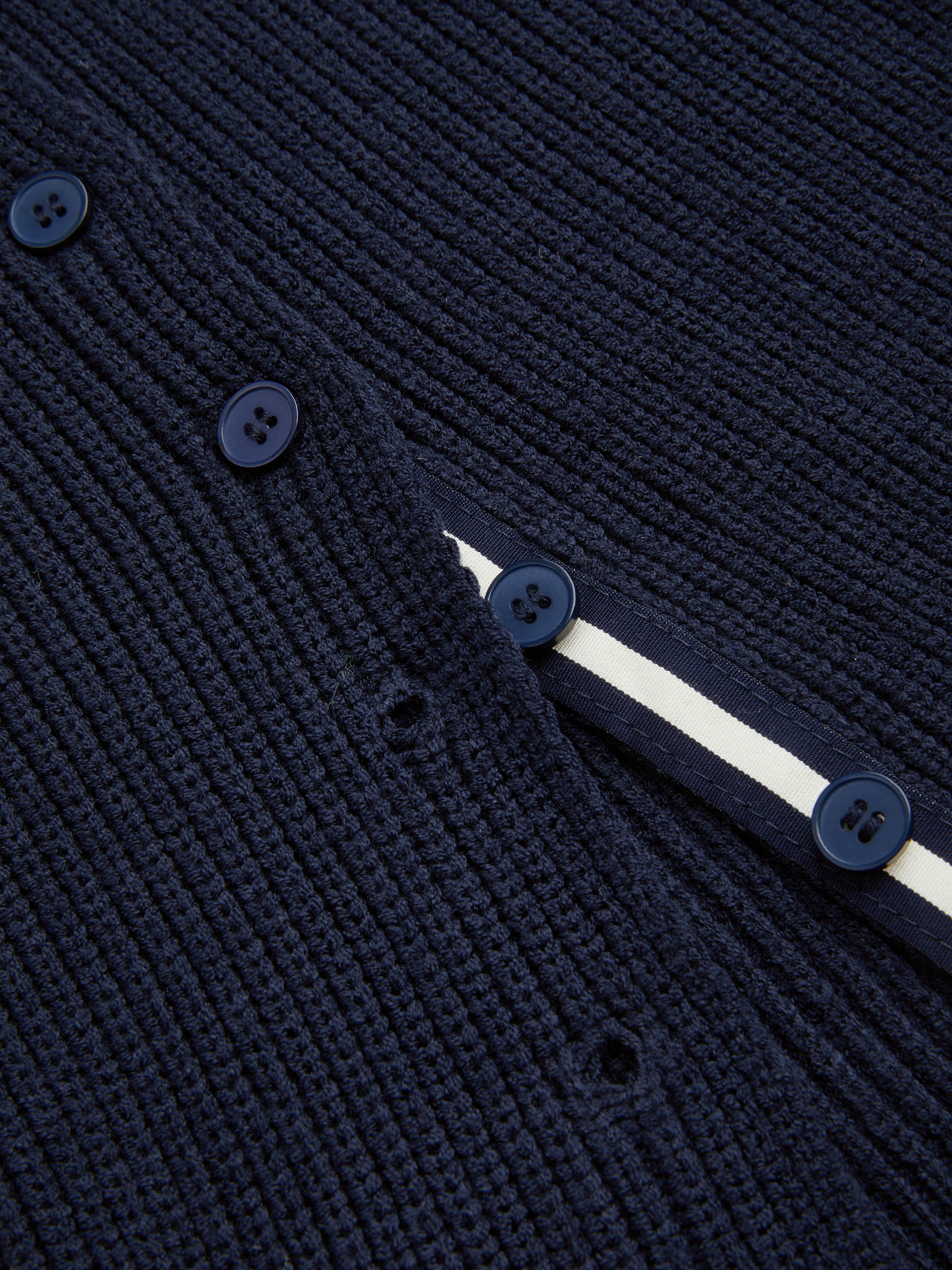 【DISCERNMENT】Basic collar knit short sleeve cardigan Knit Fabric Knit Round Neckline Solid Button Short Sleeve