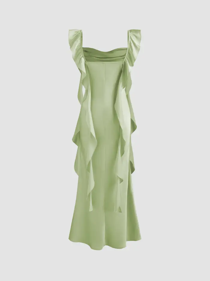 Velvet Boat Neck Bowknot Bubble Hem Mini Dress