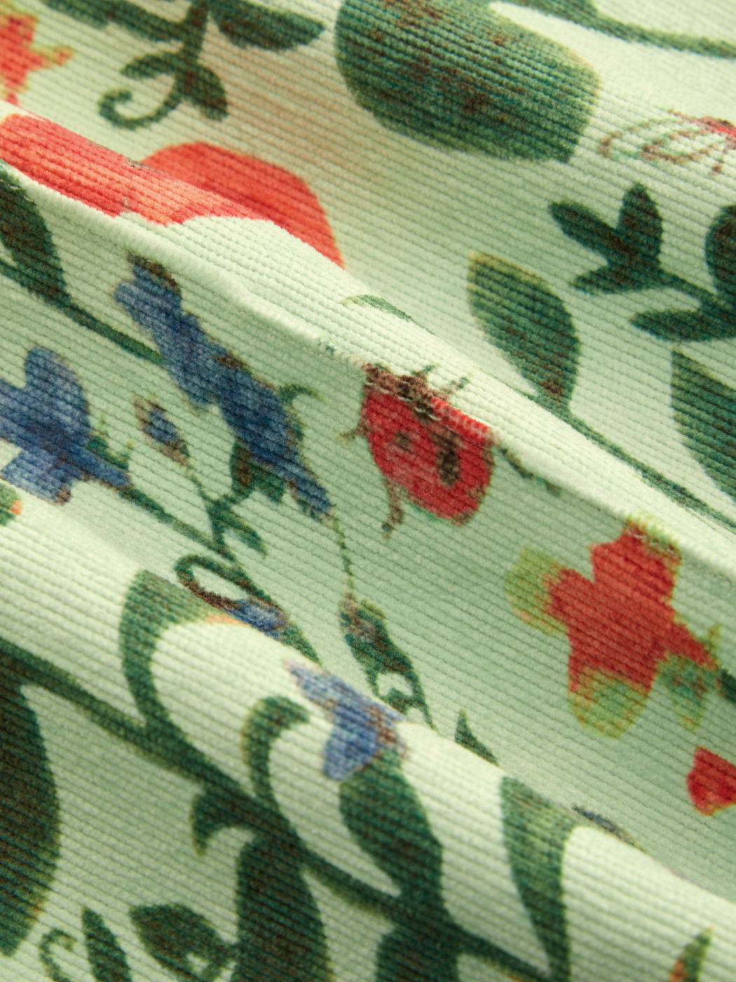 Updated Fabric Corduroy Square Neck Floral Pocket Romper Curve & Plus