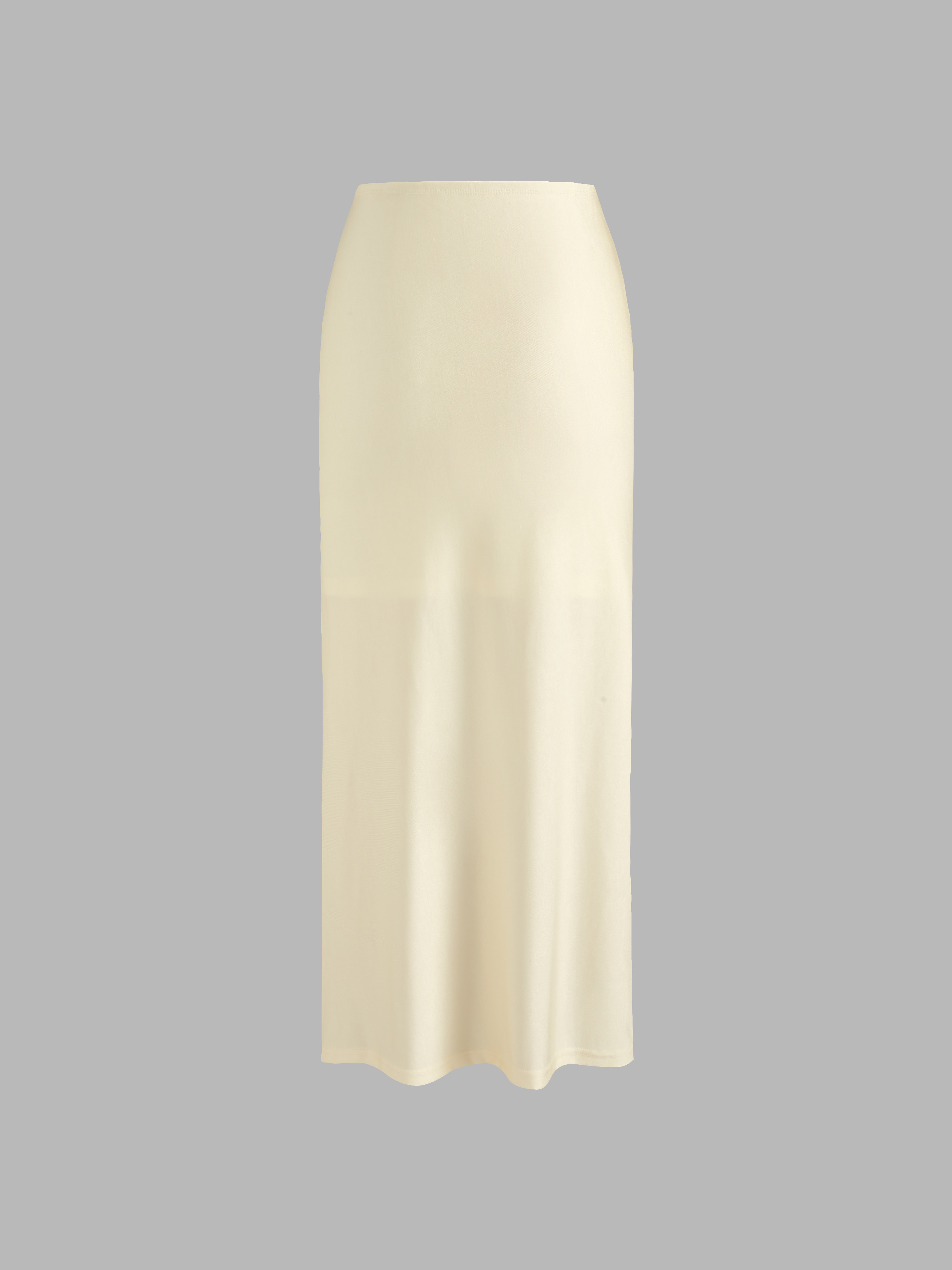 ★ODOR★ Jersey shirring skirt in sand beige P0000FRG Sandy Shirring Skirt (Cream) | ファッション通販サイト NUGU