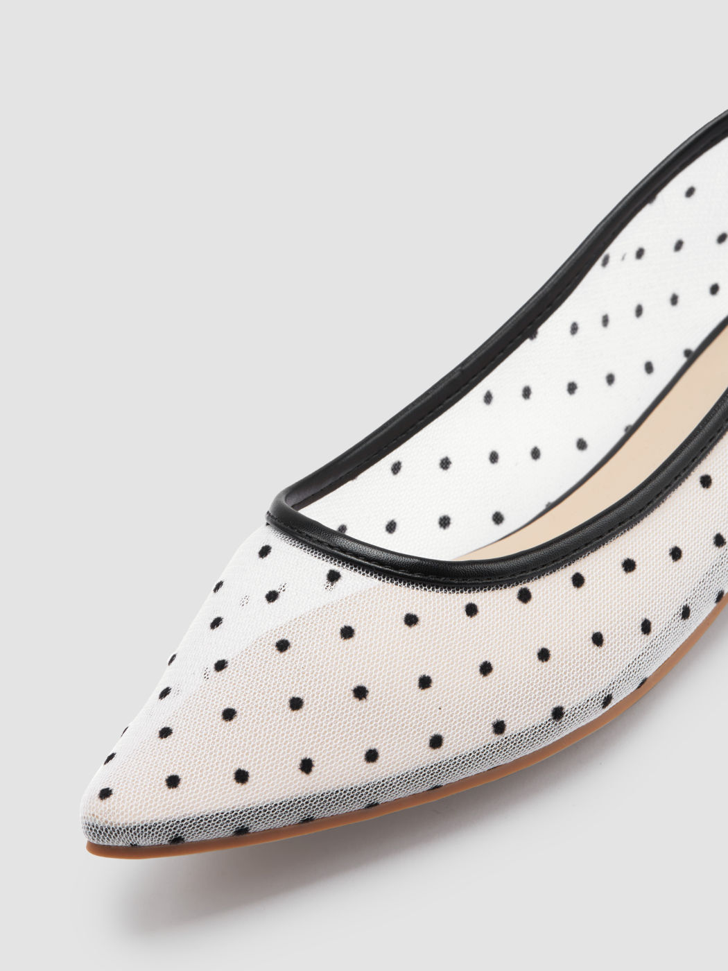 Polka Dots Mesh Flats