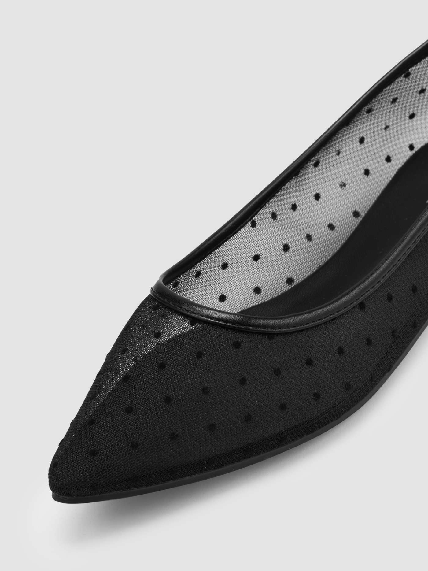 POLKA DOTS MESH FLATS